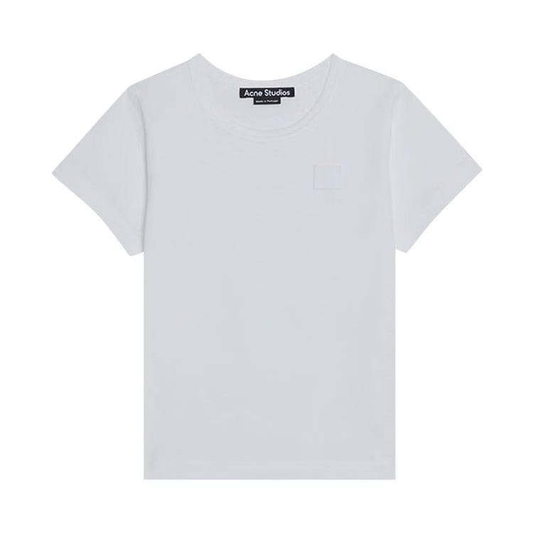 Acne Studios Kids Nash Face T-Shirt Optic White