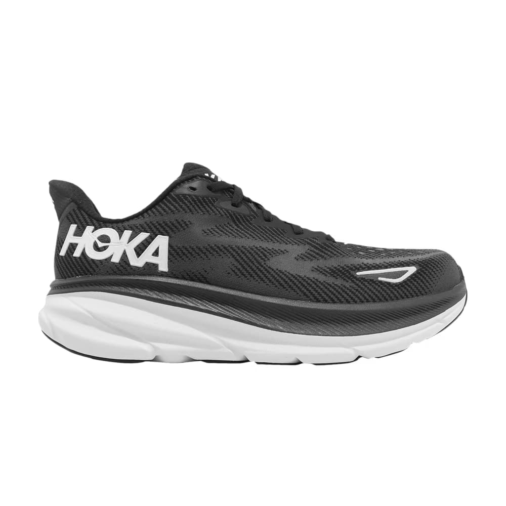 HOKA Clifton 9 2E Wide Black White