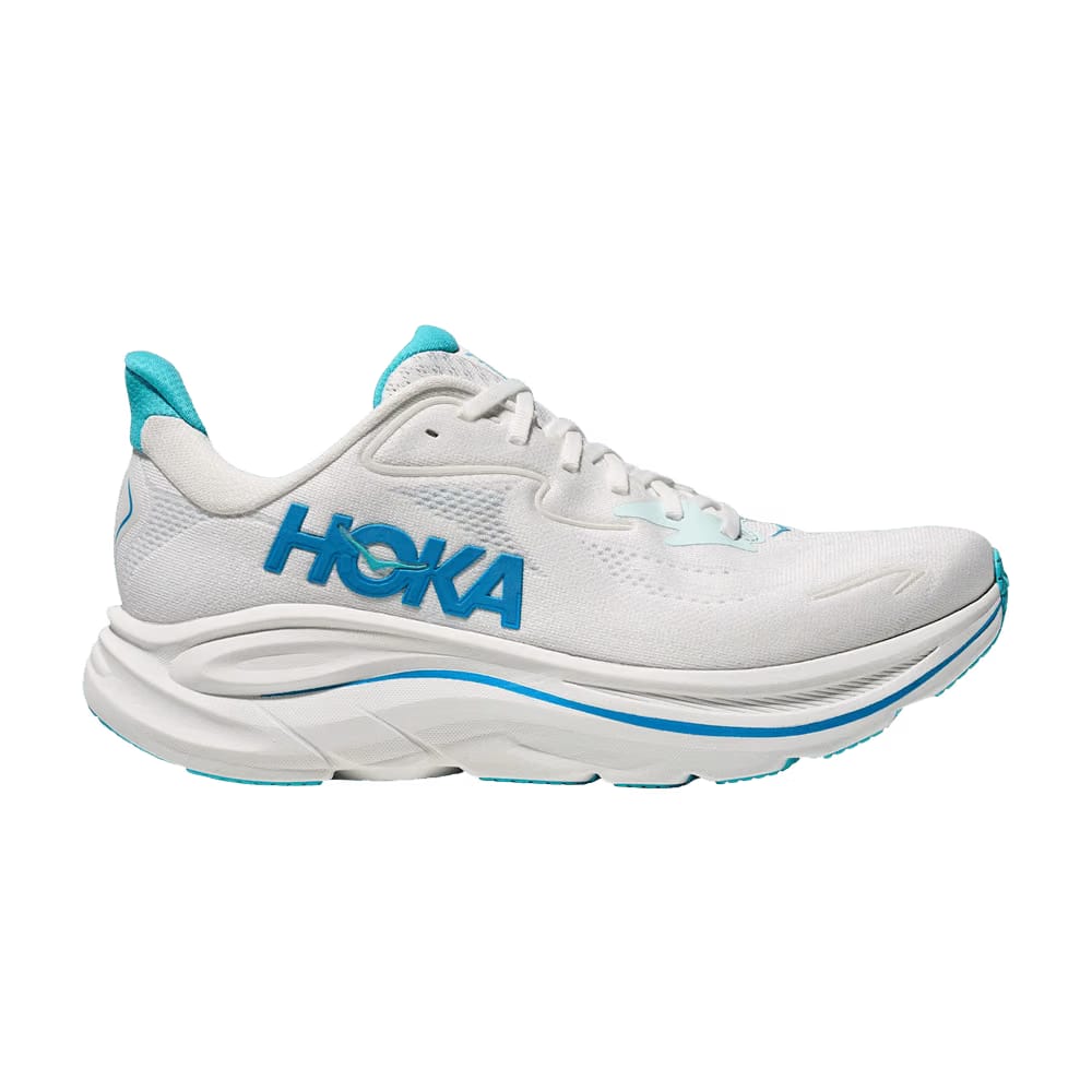 HOKA Clifton 10 White Skyward Blue