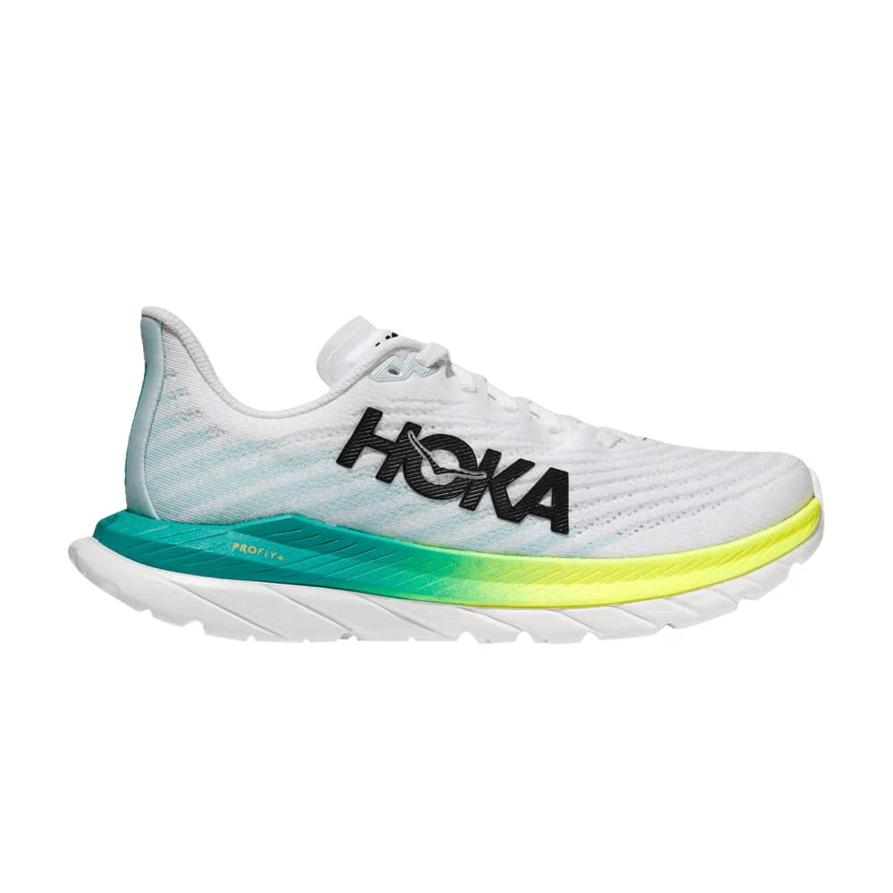 HOKA Mach 5 White Blue Glass