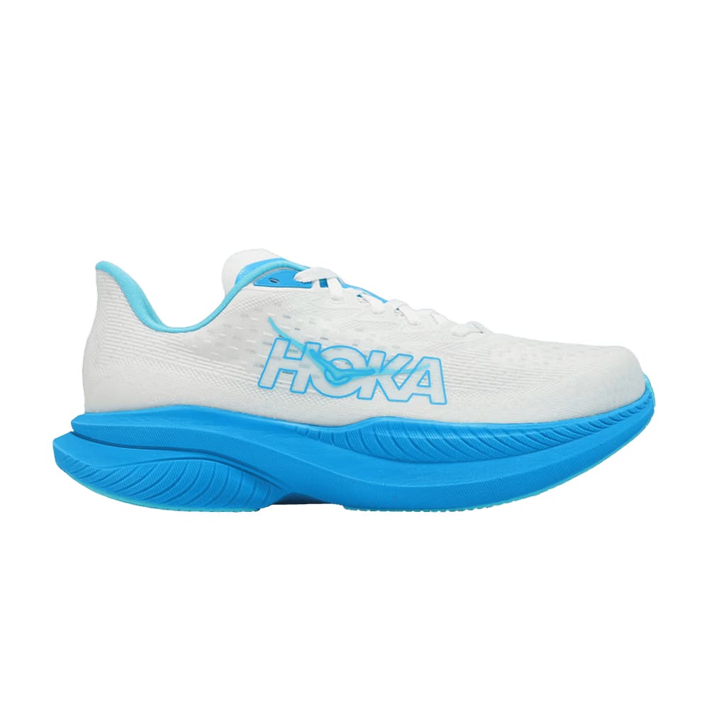 HOKA Mach 6 Wide White Skyward Blue