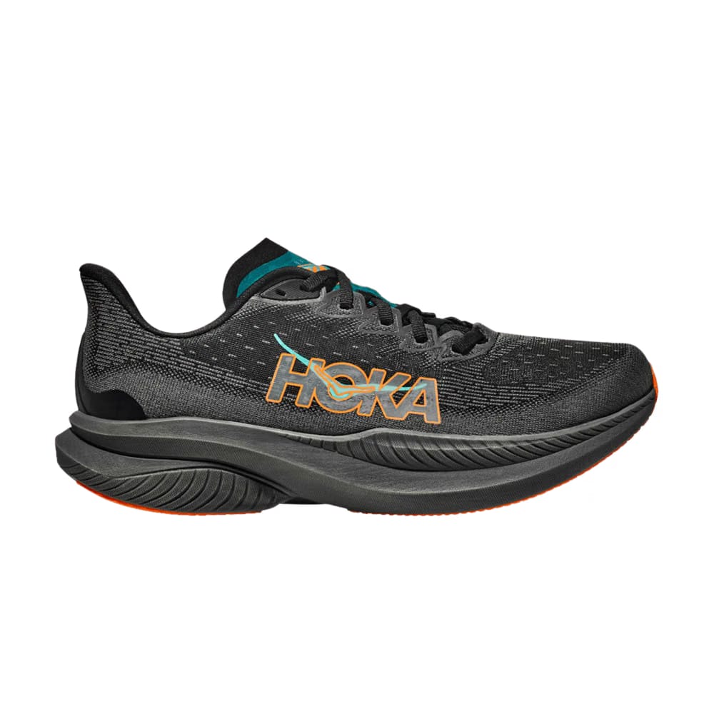 HOKA Mach 6 Black Electric Tangerine