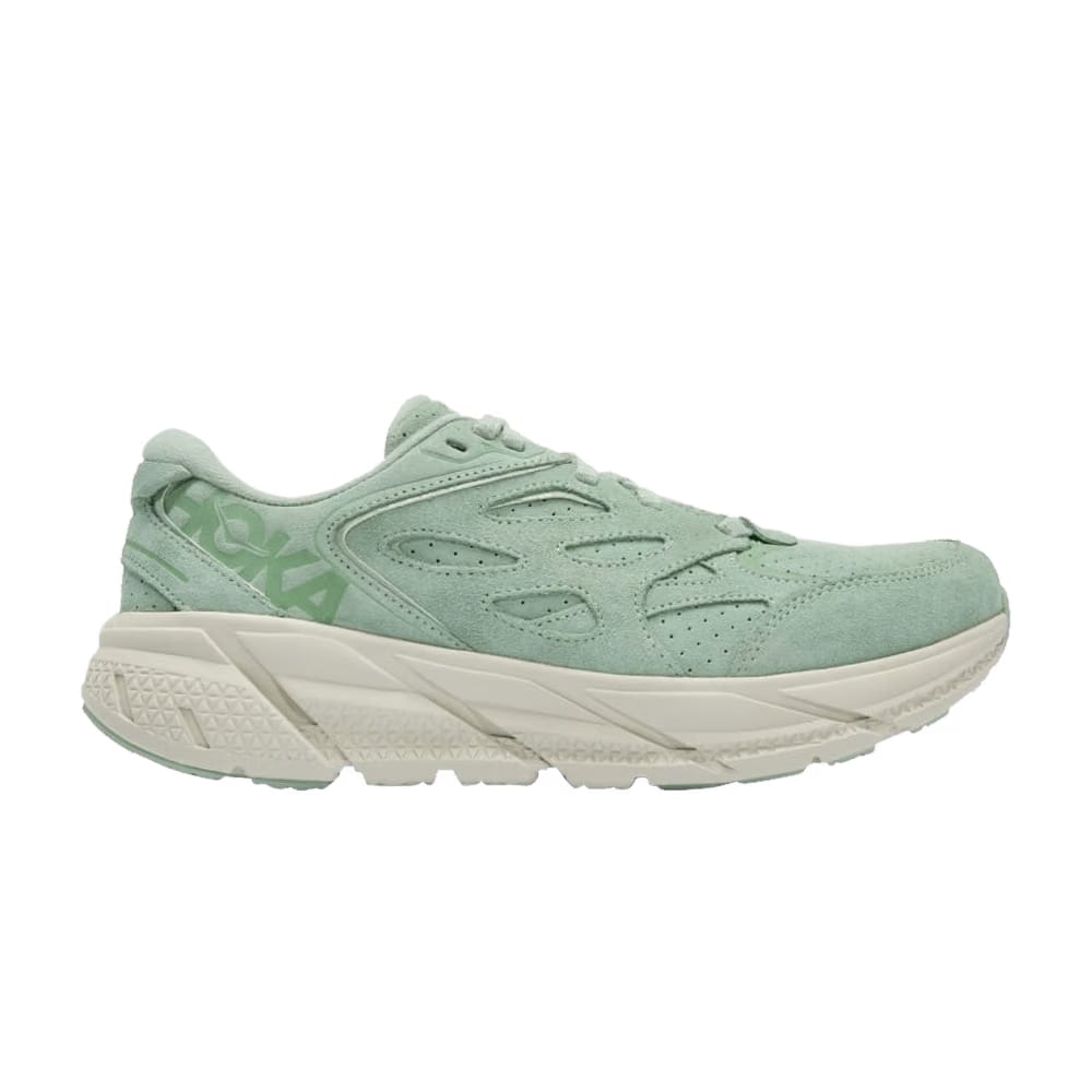 HOKA Clifton L Suede Smoke Green