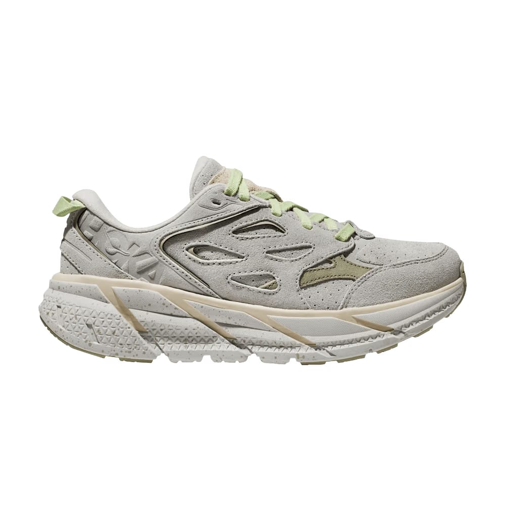 HOKA Clifton L Suede Vaporous Barley