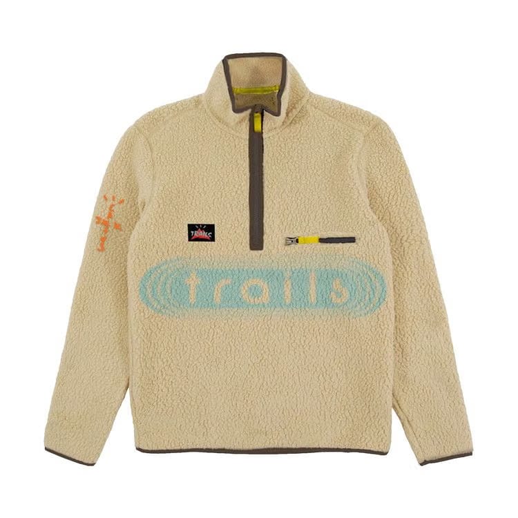 Cactus Jack by Travis Scott Trails Half-Zip Sherpa Pullover Cream