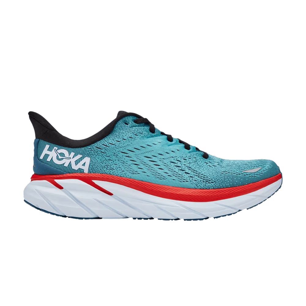 HOKA Clifton 8 2E Wide Real Teal Aquarelle