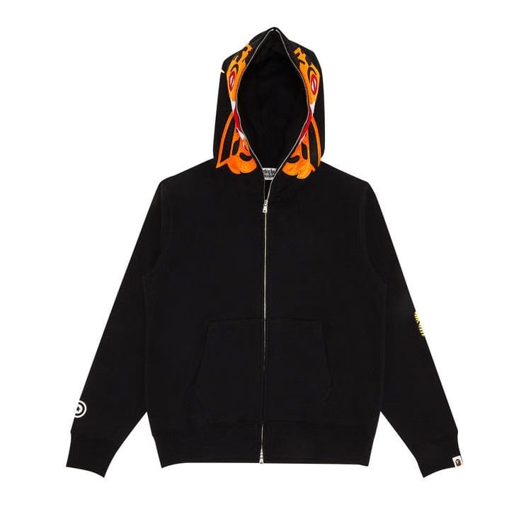 BAPE Tiger Full Zip Hoodie Black
