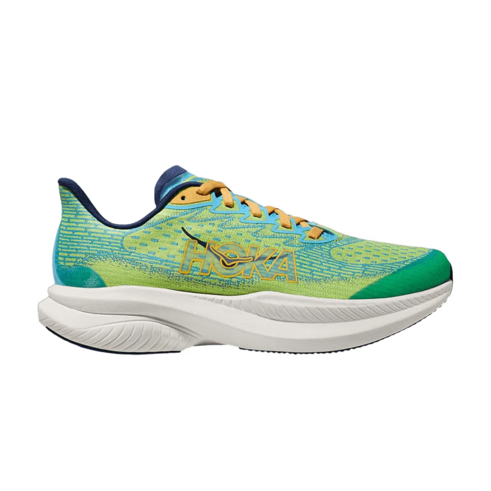 HOKA Mach 6 Kids Lettuce Bellwether Blue