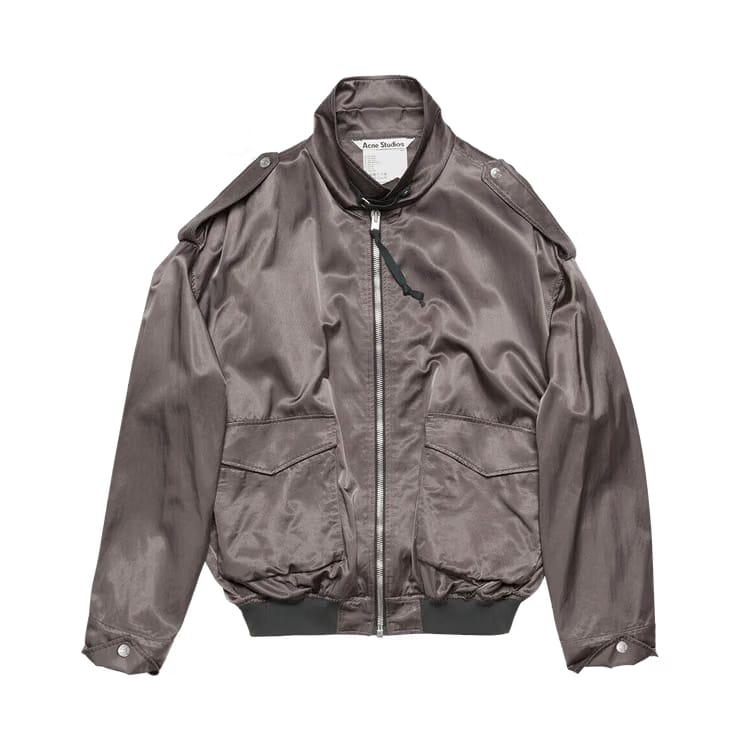 Acne Studios Satin Jacket Mid Grey