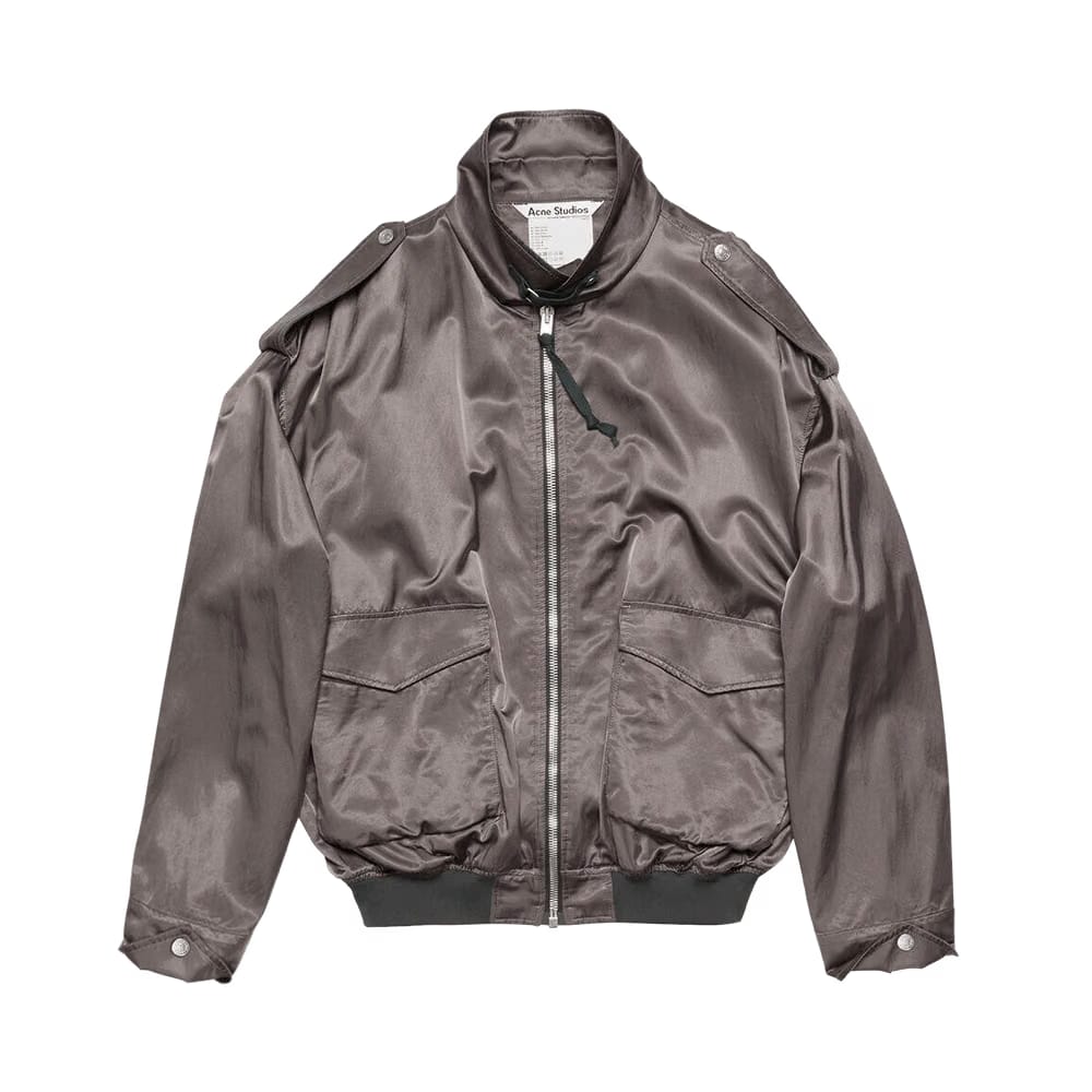 Acne Studios Satin Jacket Mid Grey