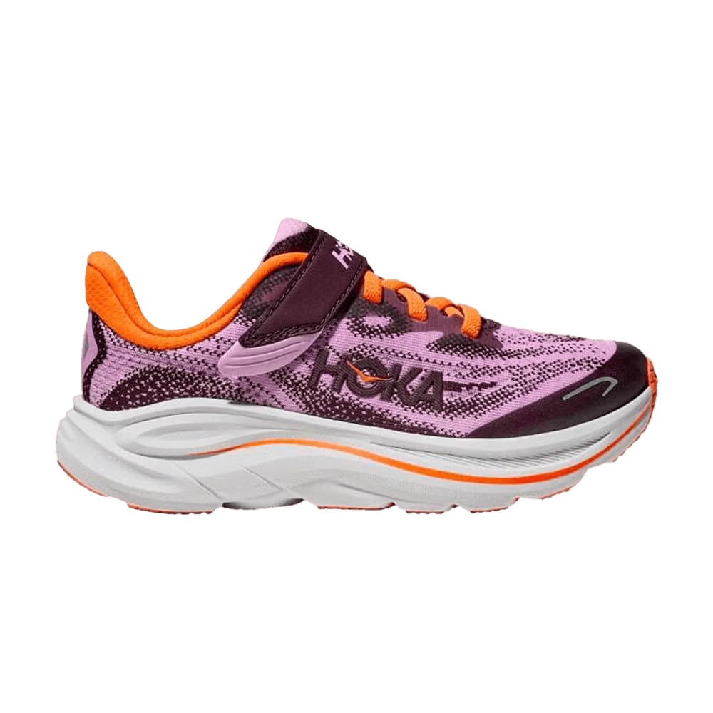 HOKA Clifton 10 Little Kids Flower Nectar Cosmic Grey