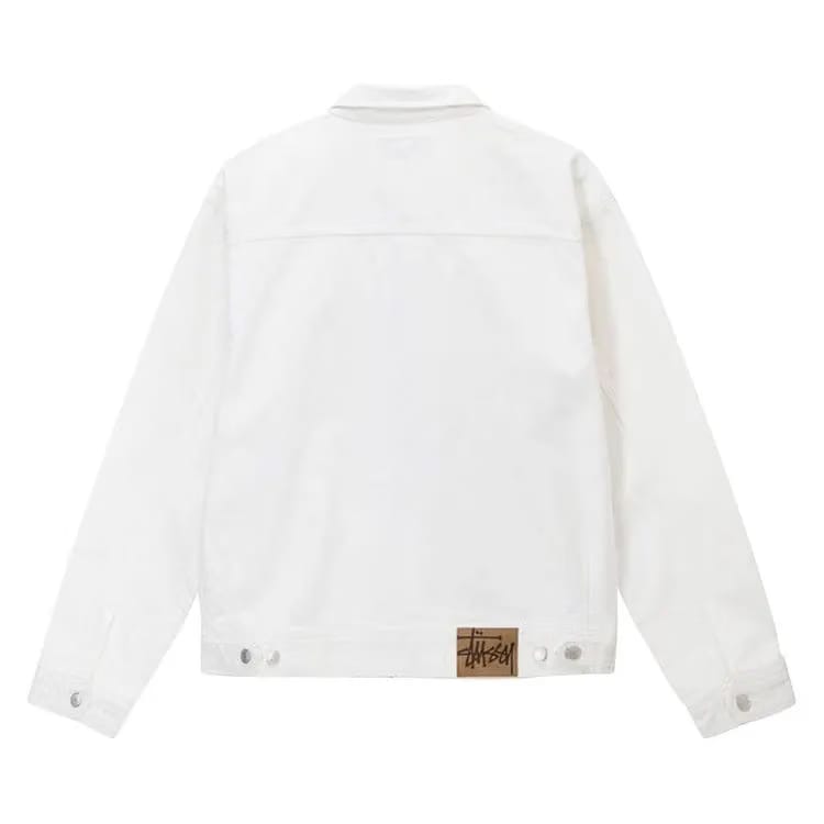 Stussy Overdyed Zip Work Jacket White