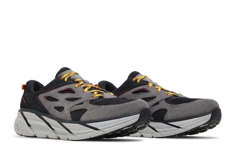 HOKA Clifton L Suede Black Lunar Rock