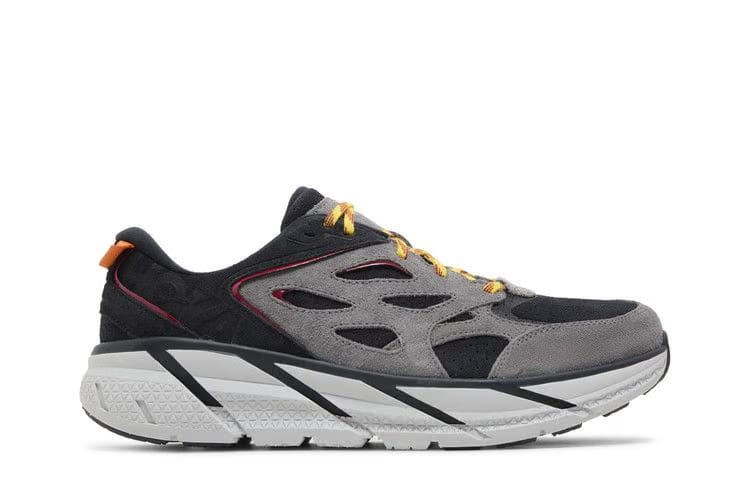 HOKA Clifton L Suede Black Lunar Rock