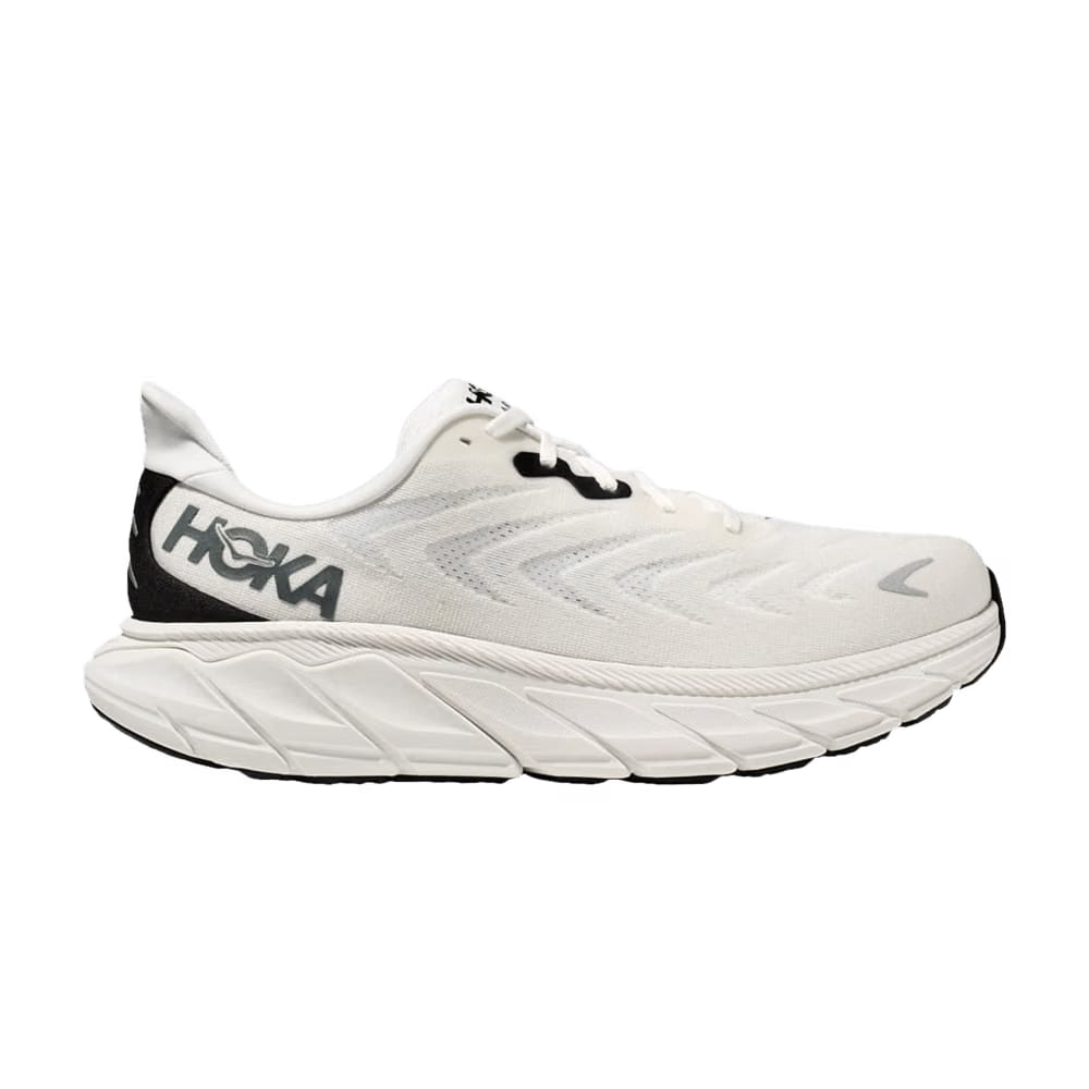 HOKA Arahi 6 2E Wide Blanc De Blanc Steel Wool