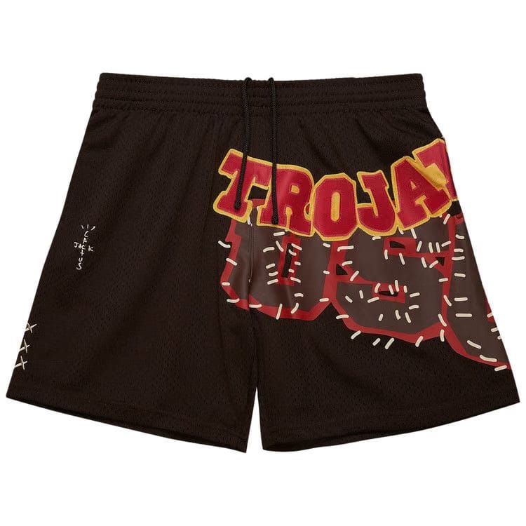 Cactus Jack by Travis Scott x Mitchell & Ness University Of Southern California Shorts Brown