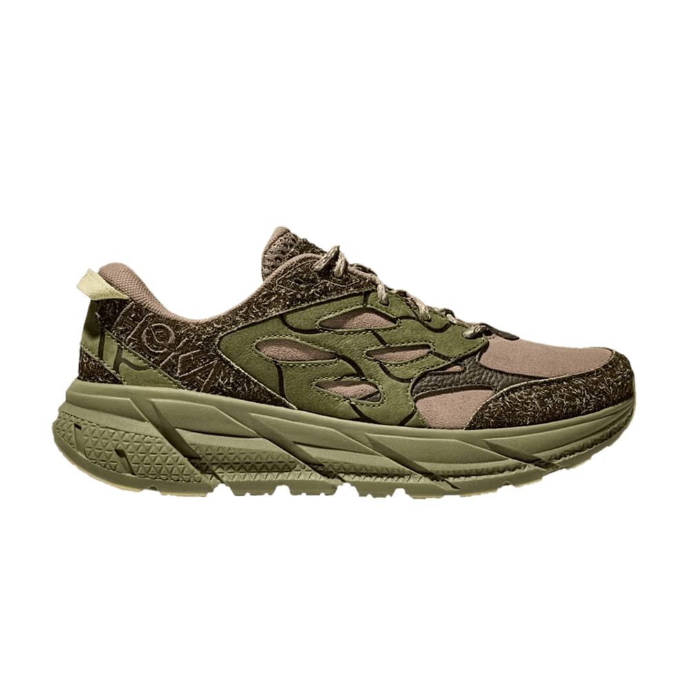 HOKA Clifton L Suede Elite Terrain System - Dune Fennel