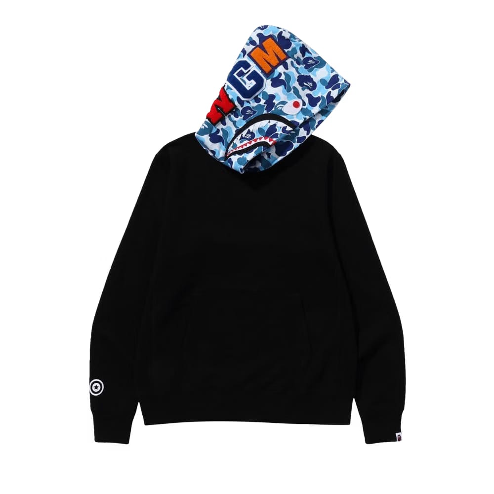 BAPE ABC Camo Shark Pullover Hoodie Black