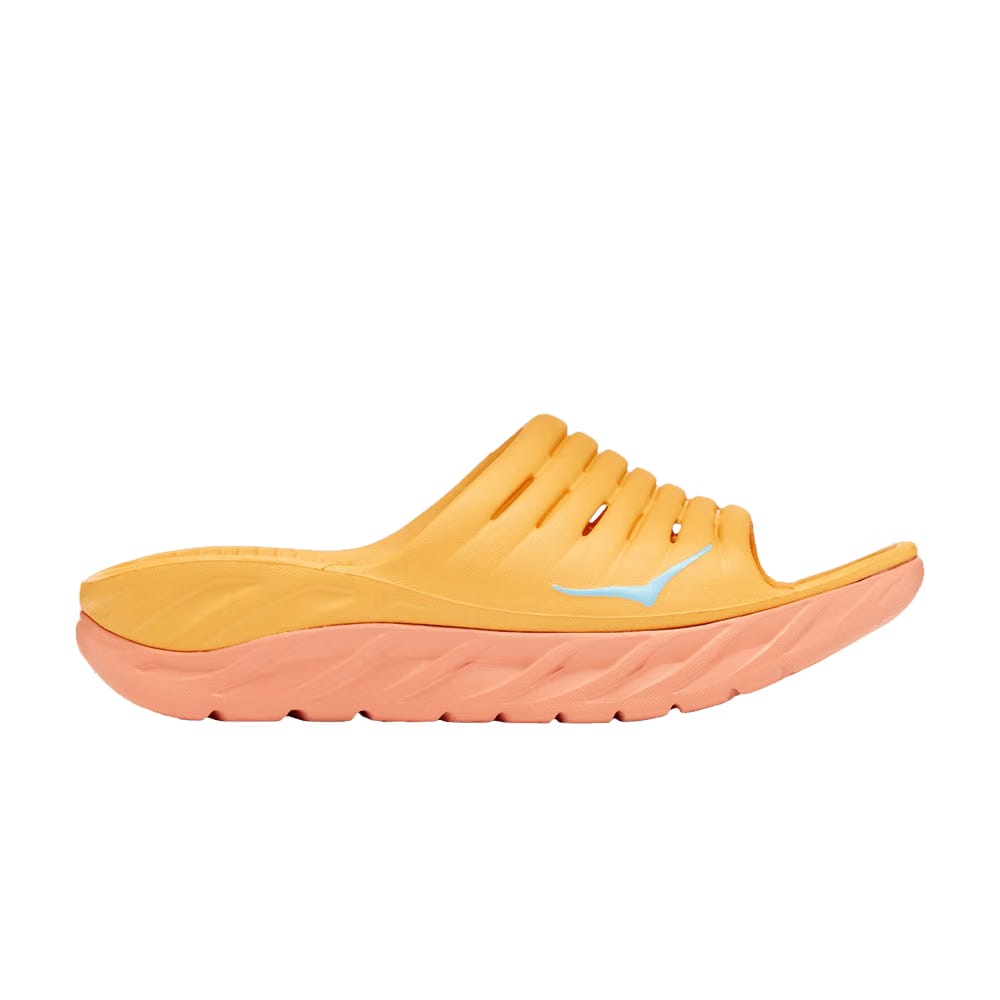 HOKA Ora Recovery Slide Amber Yellow Shell Coral