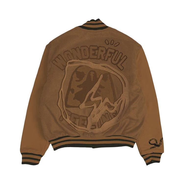 Cactus Jack by Travis Scott x Fragment Manifest Varsity Jacket Brown