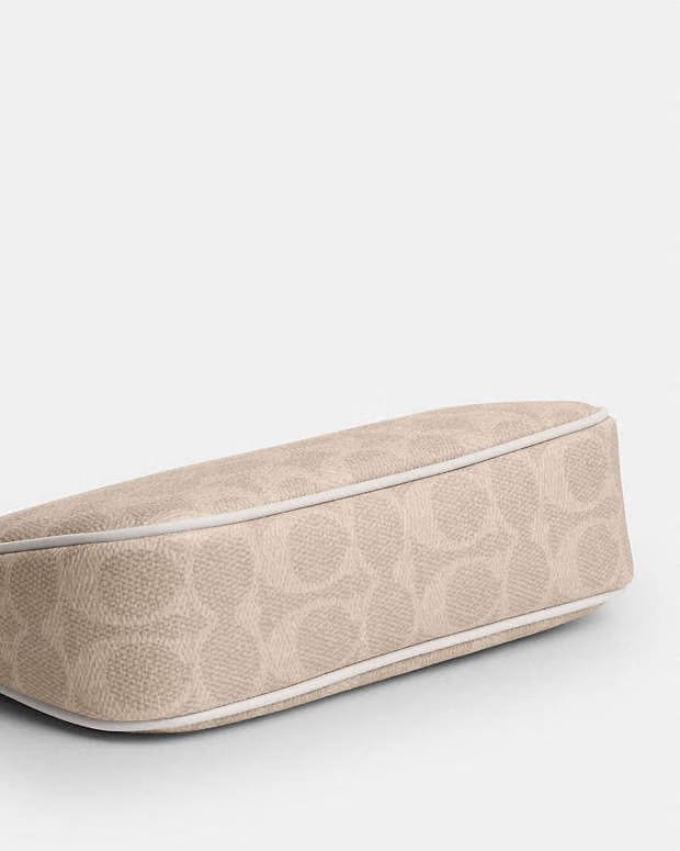 Coach Nolita 19 In Blocked Signature Canvas Tan
