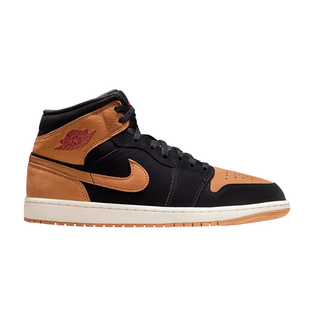 Air Jordan 1 Mid Black Flax
