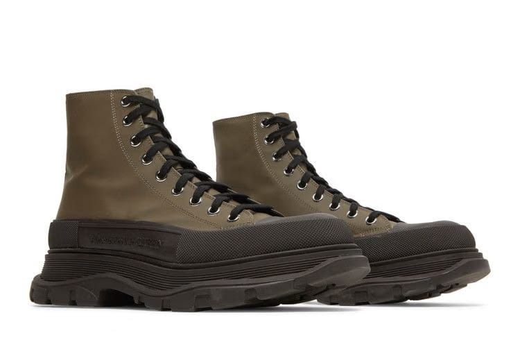 Alexander McQueen Tread Slick Boots Khaki Black