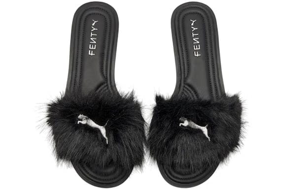 Puma Cat Cleat Sandals Fenty Chic Fur Black (Women's)