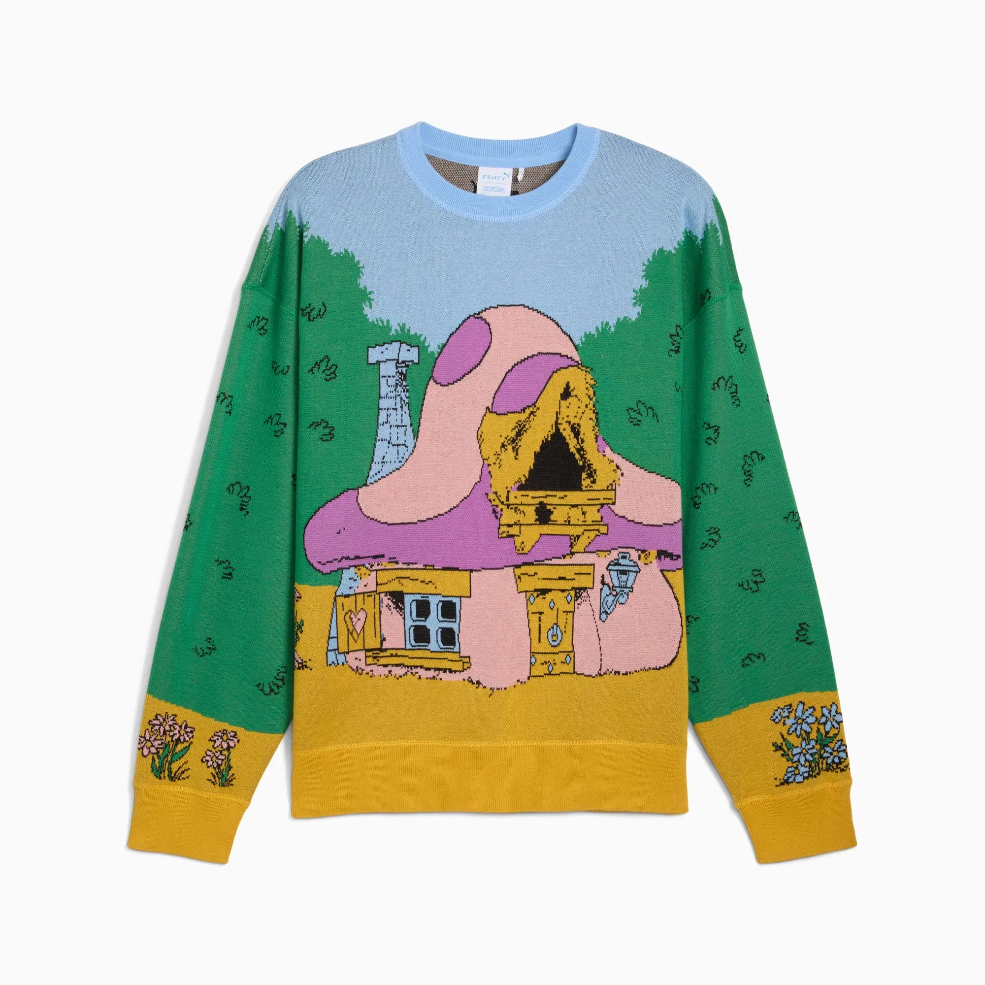 FENTY x PUMA x SMURFS Knit Crew Sweat Unisex ( Day Dream)