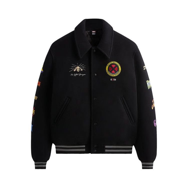 Kith For X-Men Wool Varsity Jacket Black
