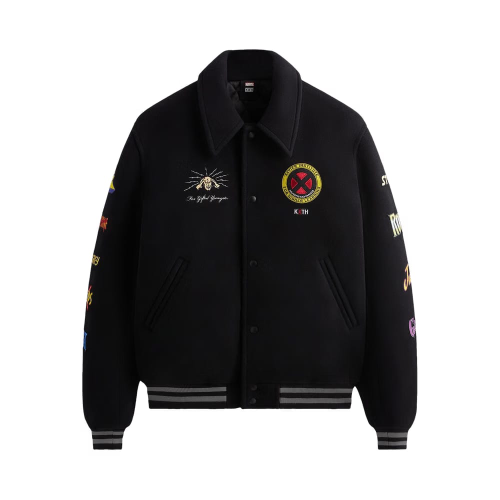 Kith For X-Men Wool Varsity Jacket Black