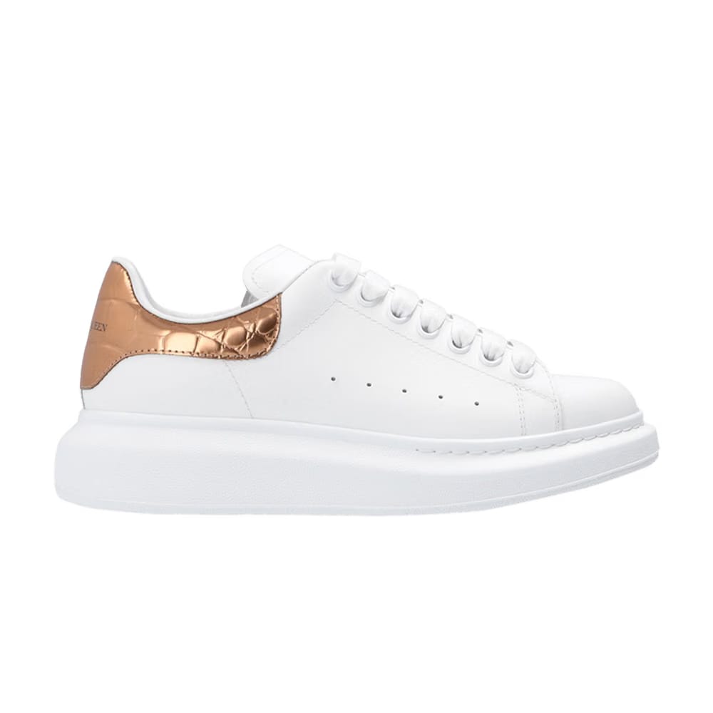 Alexander McQueen Wmns Oversized Sneaker 'White Bronze Gold'