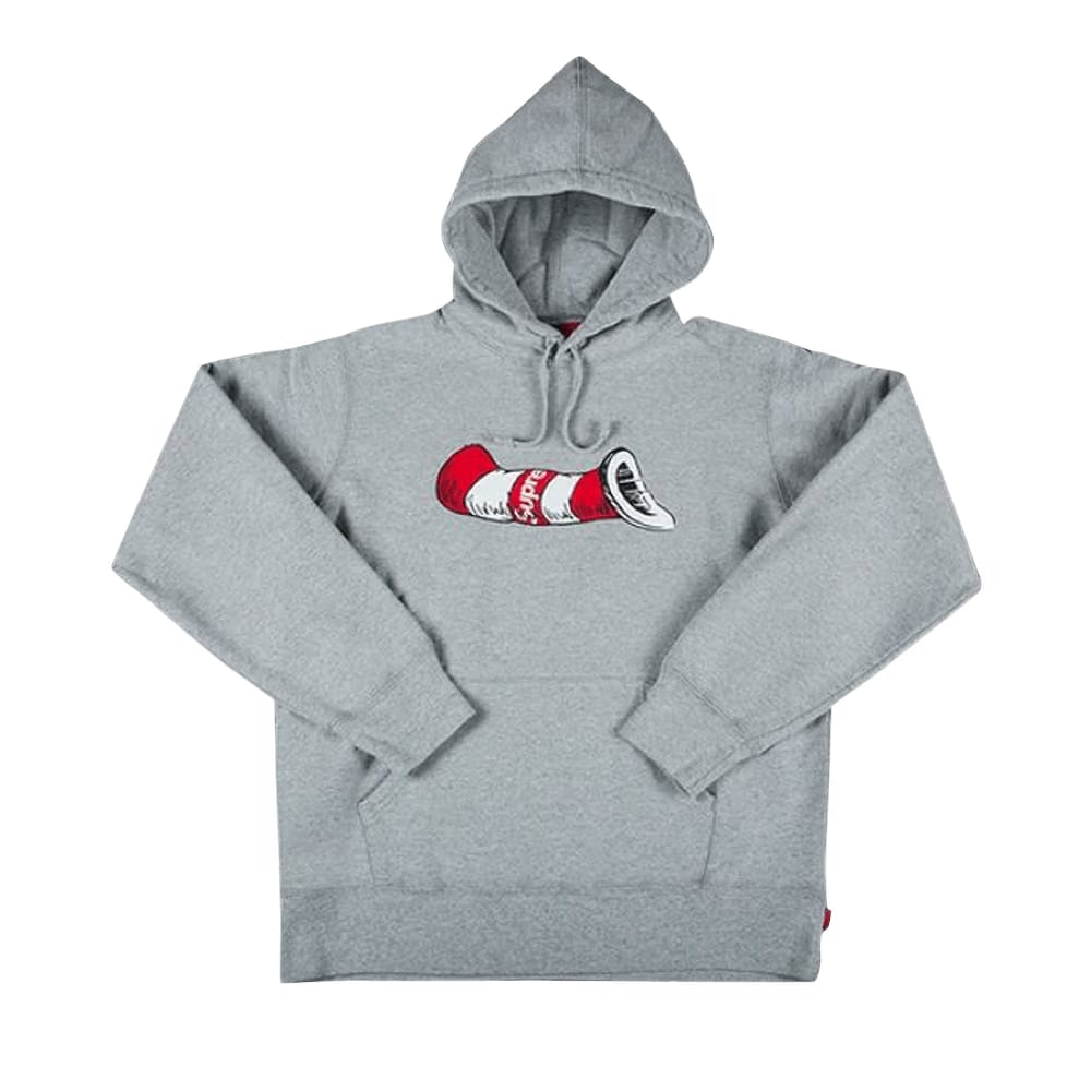 Supreme Cat in the Hat Hoodie Heather Grey