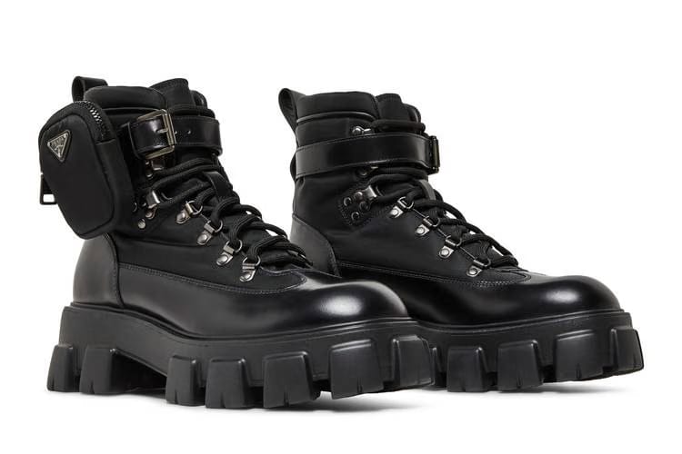 Prada Monolith Boot Brushed Rois Black