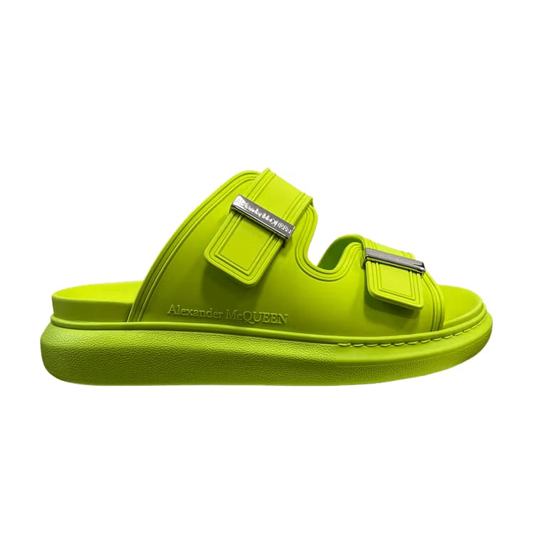Alexander McQueen Hybrid Double Buckle Sandal Lime