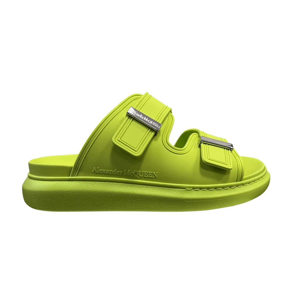 Alexander McQueen Hybrid Double Buckle Sandal Lime
