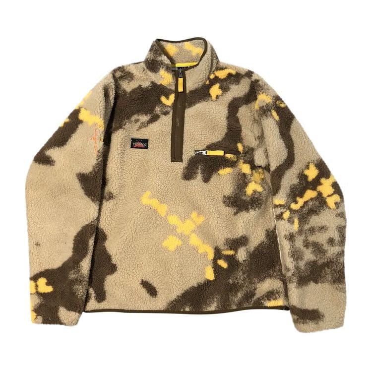 Cactus Jack by Travis Scott Half-Zip Sherpa Pullover Cream