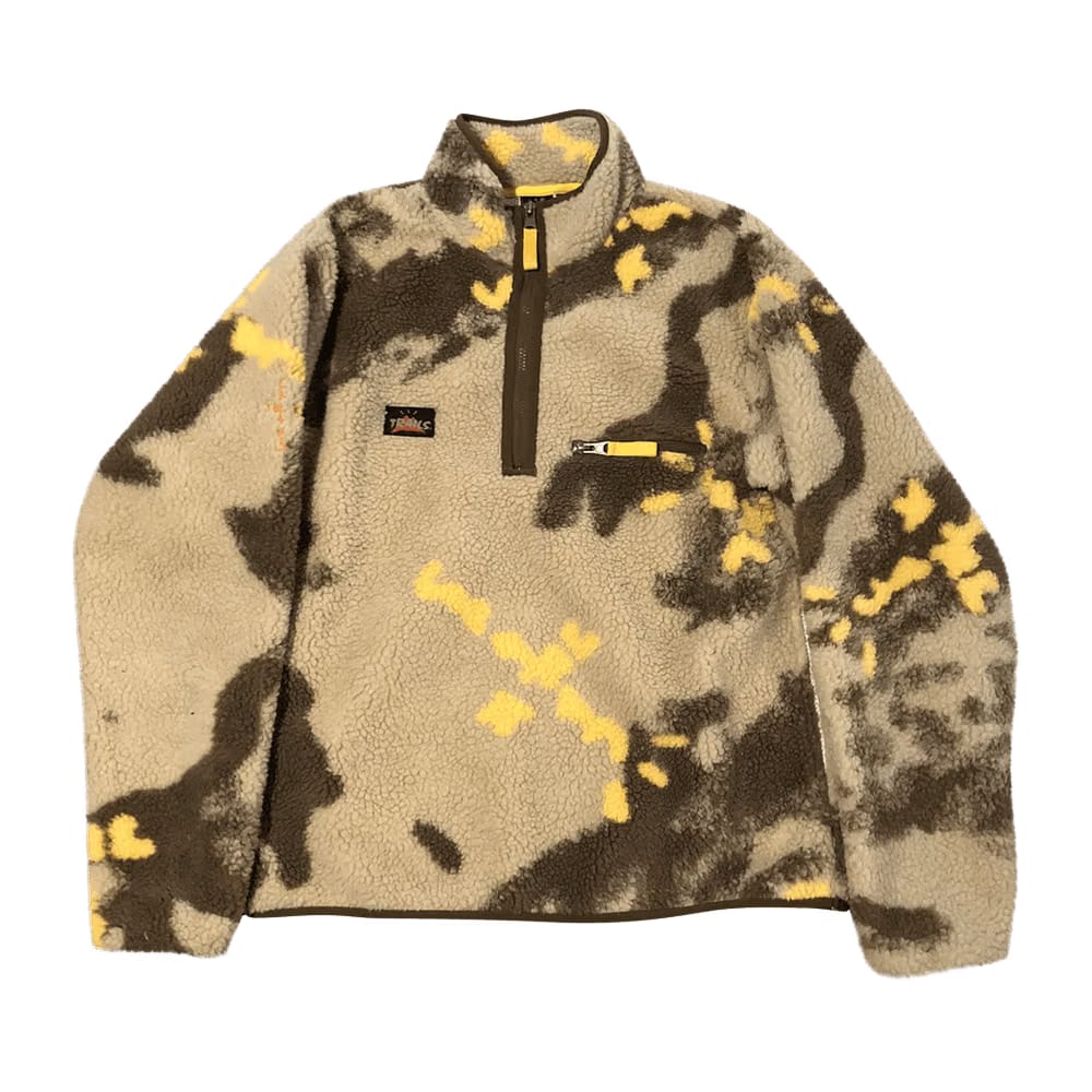 Cactus Jack by Travis Scott Half-Zip Sherpa Pullover Cream