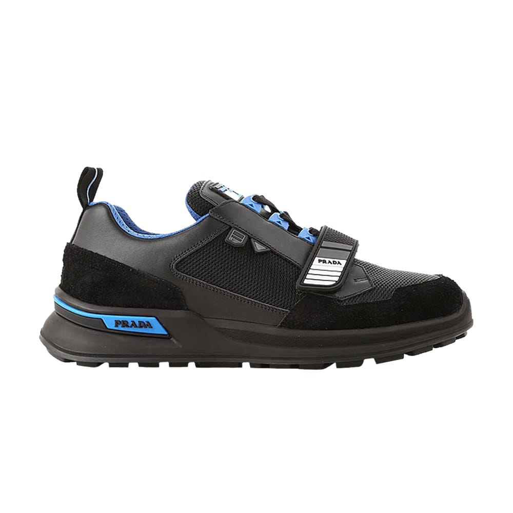 Prada Mechano Leather Black Voyage Blue