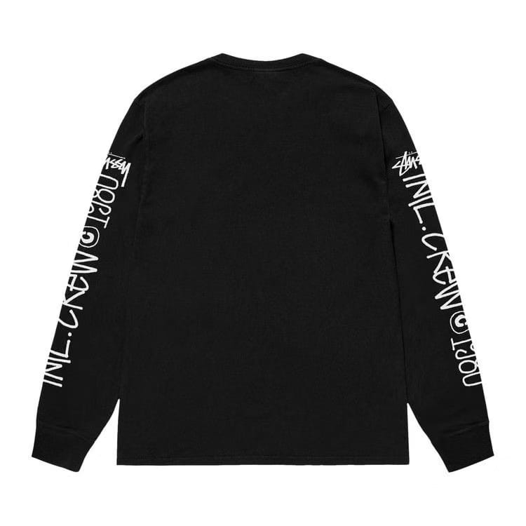 Stussy International Crew Long-Sleeve T-Shirt Black