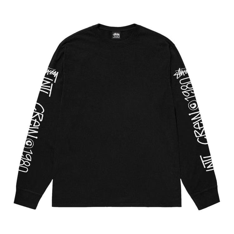 Stussy International Crew Long-Sleeve T-Shirt Black