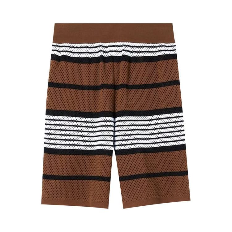 Burberry Striped Shorts Dark Birch Brown