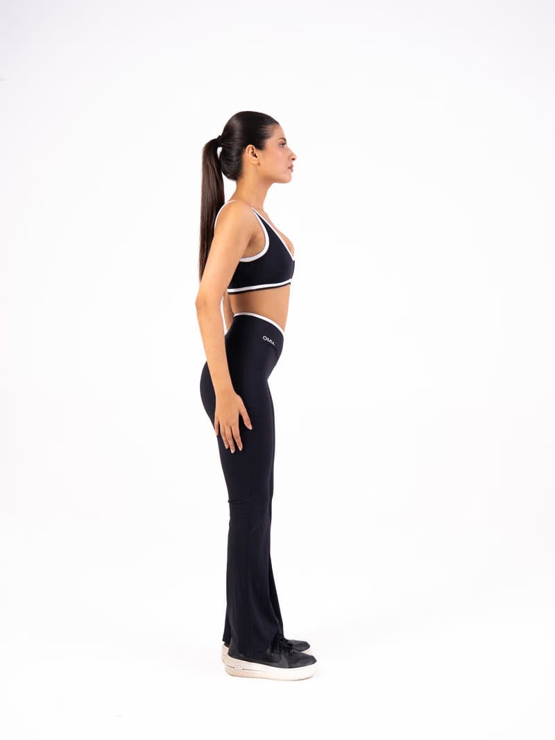 Black Velvet With A Twist-Afterhour Flared Leggings