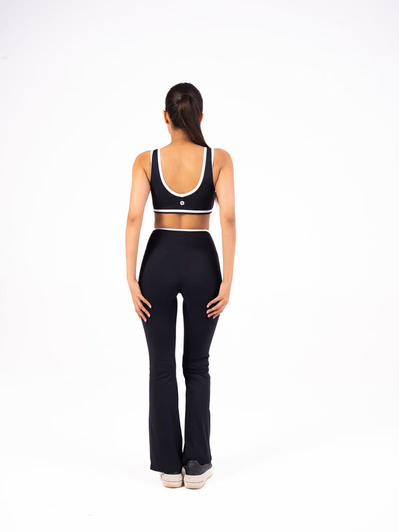 Black Velvet With A Twist-Afterhour Flared Leggings