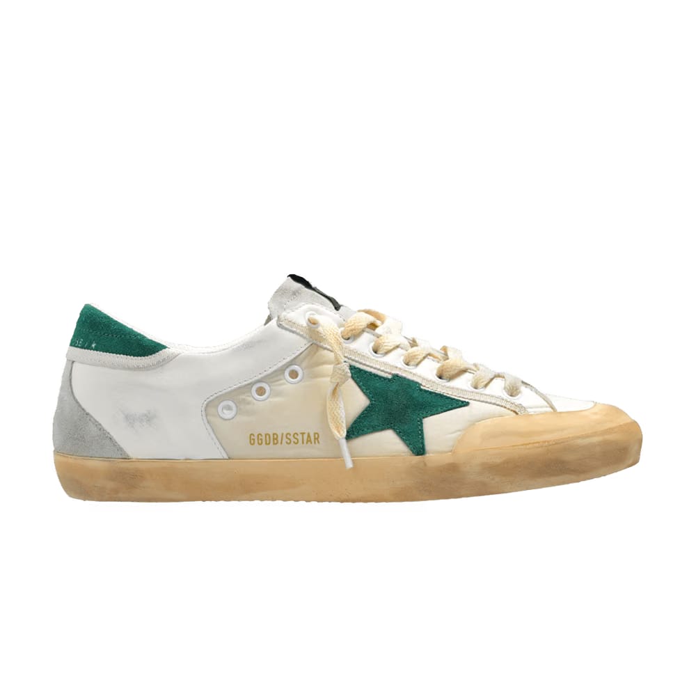 Golden Goose Superstar Distressed Panelled - White Green Ice