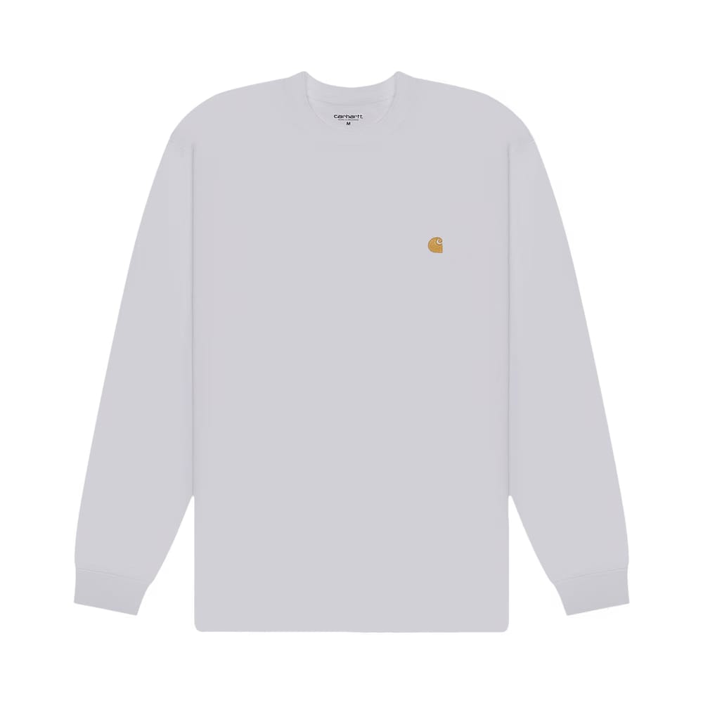 Carhartt WIP Long-Sleeve Chase T-Shirt White/Gold