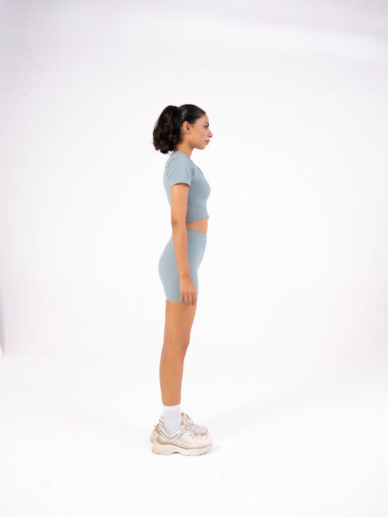 Lavender Mule -Shaker Top- Short Sleeves