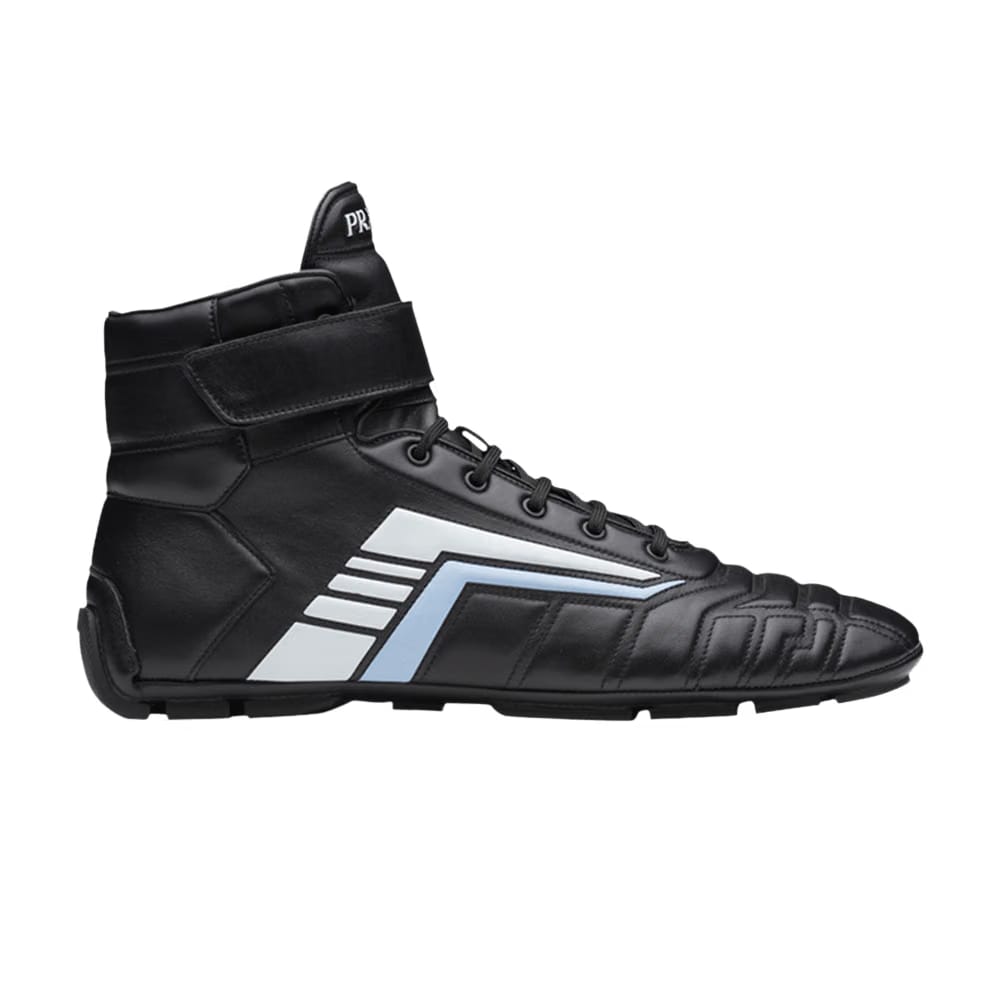 Prada Rev Cuero High Black Blue