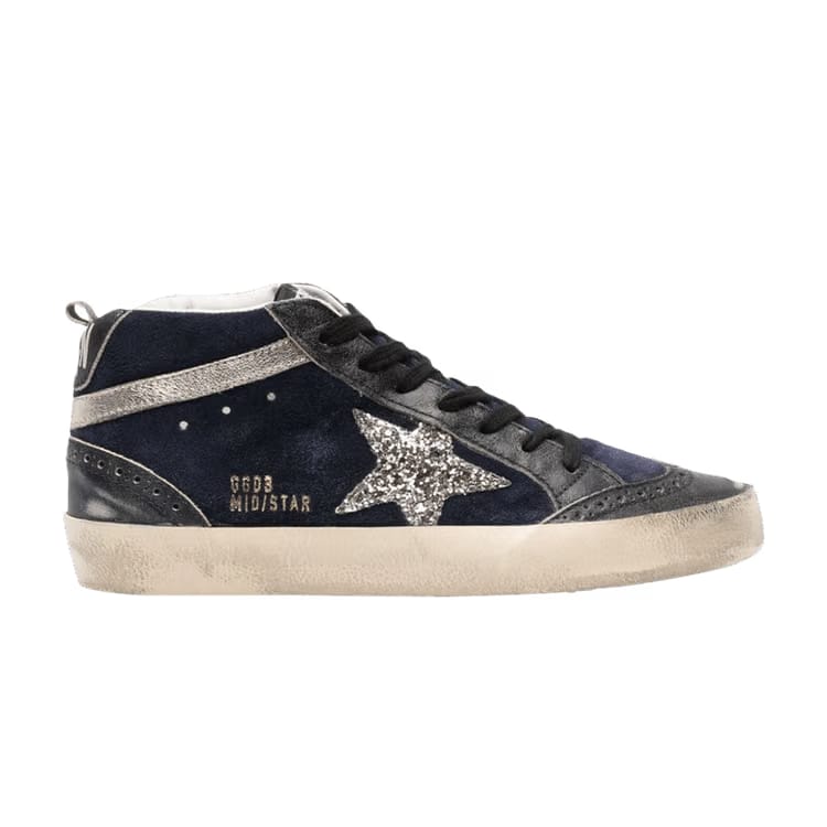 Golden Goose Wmns Mid Star 'Medieval Blue Silver Glitter'