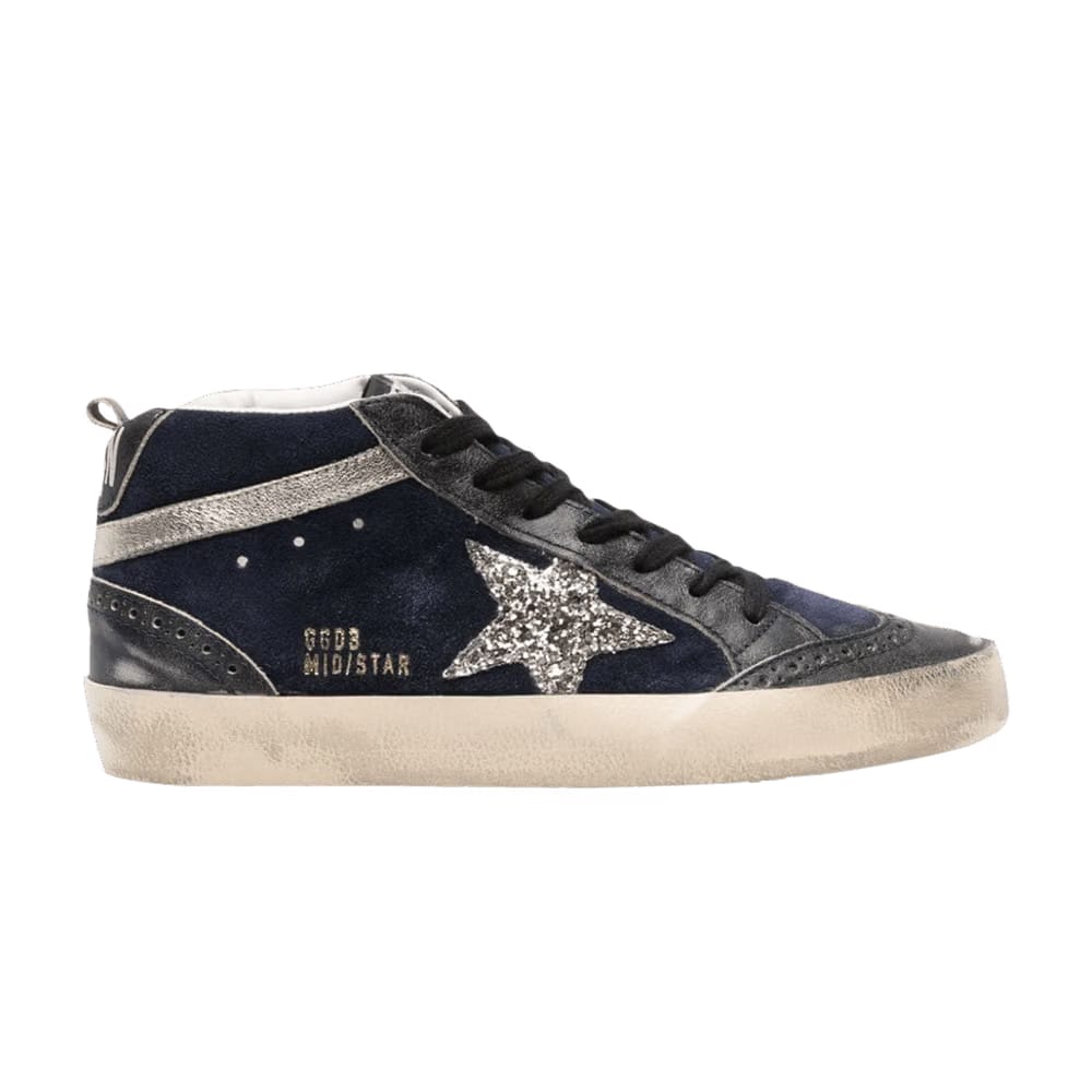 Golden Goose Wmns Mid Star 'Medieval Blue Silver Glitter'